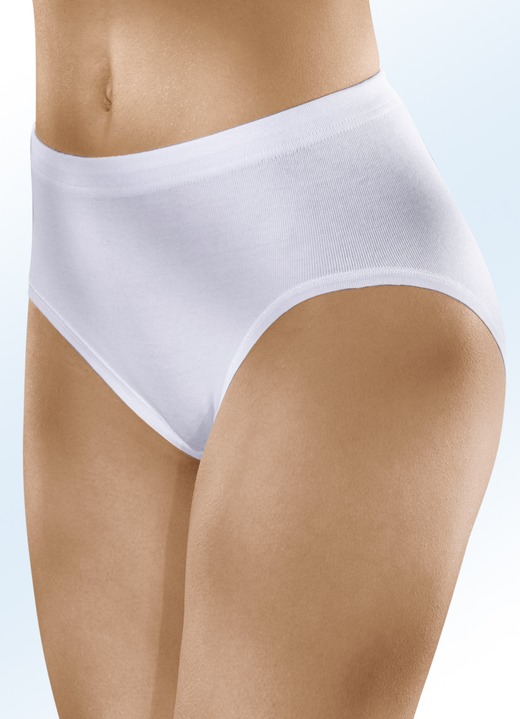 Slips - Schiesser Viererpack Slips, in Größe 038 bis 048, in Farbe WEISS