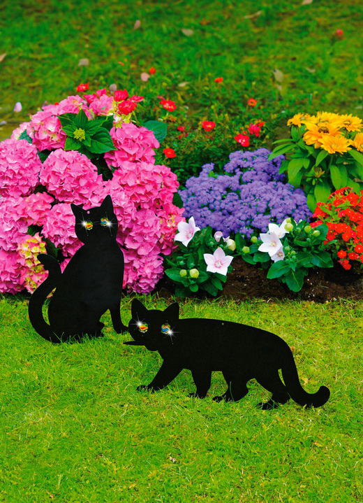 - Vogelschreck Katzen, 2er-Set, in Farbe SCHWARZ Ansicht 1