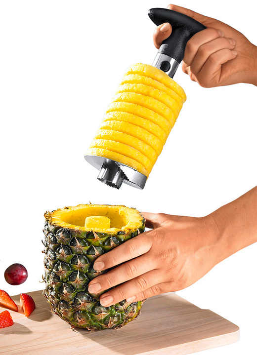 Haushaltshelfer - Ananas-Schneider aus Edelstahl rostfrei 18/0, in Farbe EDELSTAHL