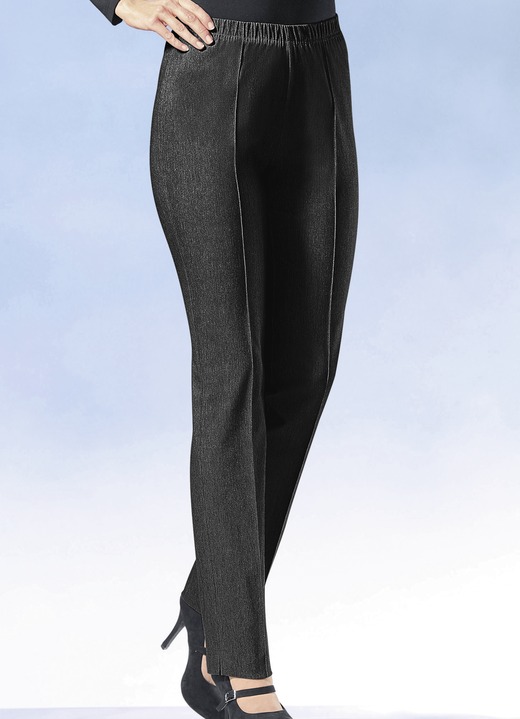 Hosen in Schlupfform - Hose mit angenehm weicher Innenseite, in Größe 020 bis 245, in Farbe SCHWARZ Ansicht 1
