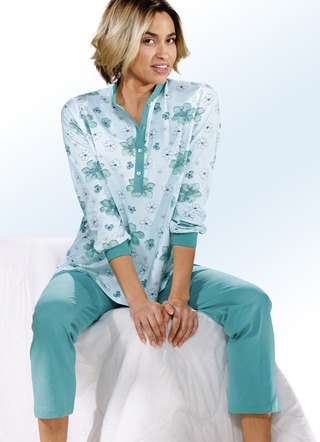 Zweierpack Pyjama, Langarm mt Knopfleiste
