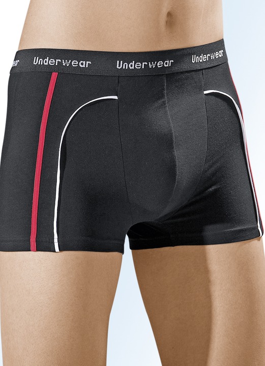 Pants & Boxershorts - Dreierpack Pants aus Feinjersey, schwarz, in Größe 004 bis 011, in Farbe SCHWARZ