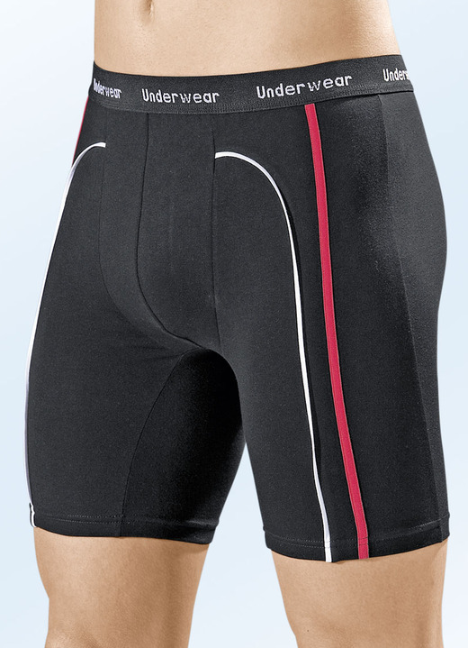 Pants & Boxershorts - Dreierpack Longpants aus Feinjersey, in Größe 004 bis 010, in Farbe SCHWARZ