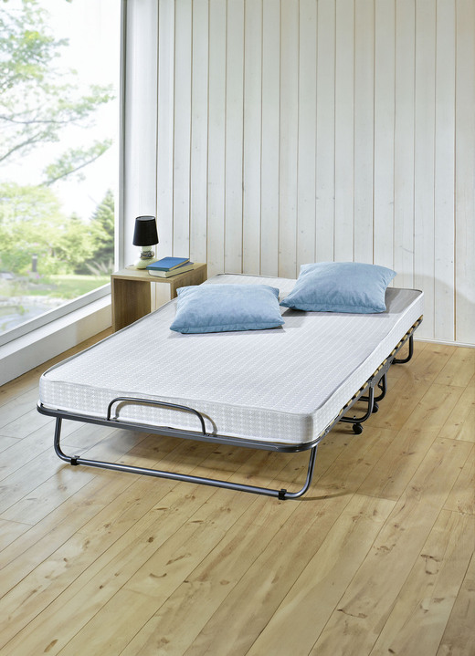 Gästebetten - Gästebett mit Metallrahmen und Aufstellautomatik, in Farbe ANTHRAZIT-GRAU, in Ausführung Breite 80 cm Ansicht 1