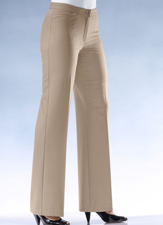 Hosen - Hose im schicken Business-Style, in Größe 018 bis 096, in Farbe BEIGE Ansicht 1