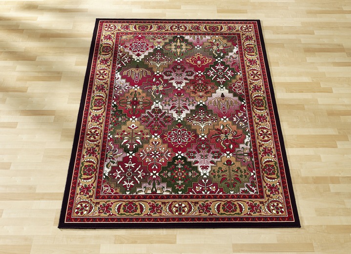 Klassisch - Gewebte Brücken und Teppiche, in Größe 111 (Brücke, 60x110 cm) bis 298 (Teppich, 280x365 cm), in Farbe ROT Ansicht 1