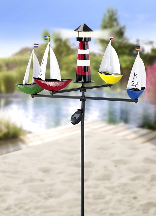 Gartenbeleuchtung - Solar-Windspiel «Regatta», in Farbe BUNT