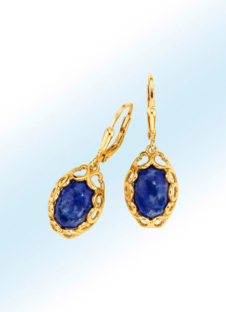 Ohrringe, echt Lapislazuli
