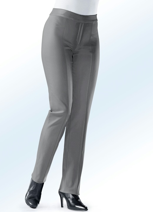 Hosen - Soft-Stretch-Hose , in Größe 018 bis 096, in Farbe MITTELGRAU Ansicht 1