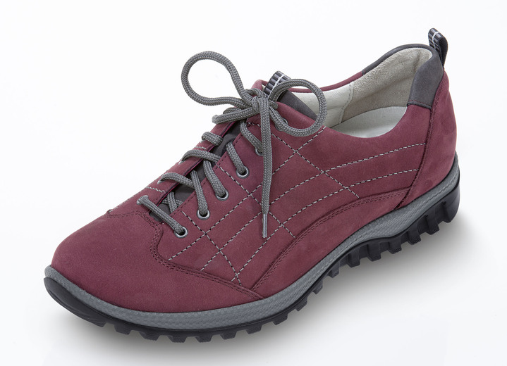 Slipper & Schnürschuhe - Waldläufer Schnürschuh aus hochwertigem Leder, in Größe 3 1/2 bis 8, in Farbe BORDEAUX Ansicht 1