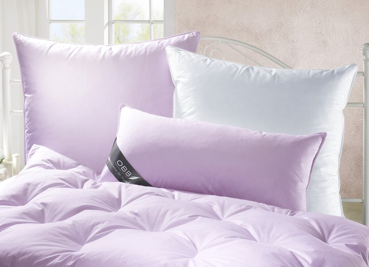 Bettwaren - OBB Kissen in Ihrer persönlichen Wohlfühlqualität, in Größe 120 (Kissen 80/80 cm) bis 121 (Kissen 40/80 cm), in Farbe ROSÉ