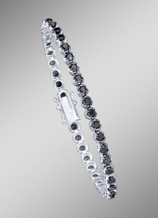 - Armband mit schwarzen Diamanten, in Farbe