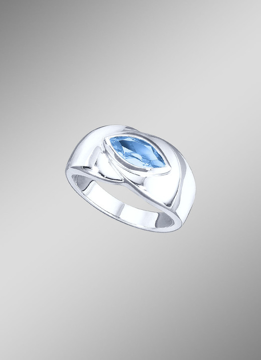 Ringe - Moderner Damenring mit synth. Zirkonia, in Größe 160 bis 220, in Farbe  Ansicht 1