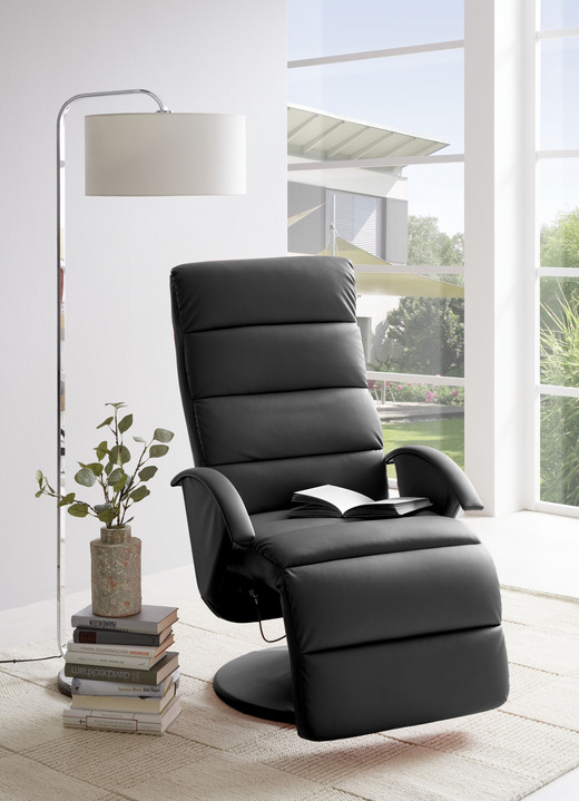 TV-Sessel / Relax-Sessel - Relax-Sessel mit stabilem Metallrahmen, in Farbe SCHWARZ Ansicht 1