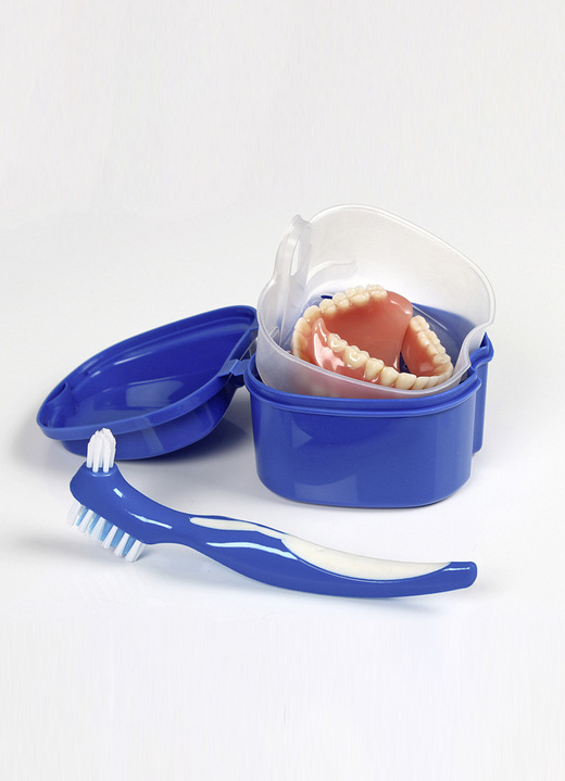 - Prothesen-Reinigungsset, 3-teilig, in Farbe BLAU Ansicht 1