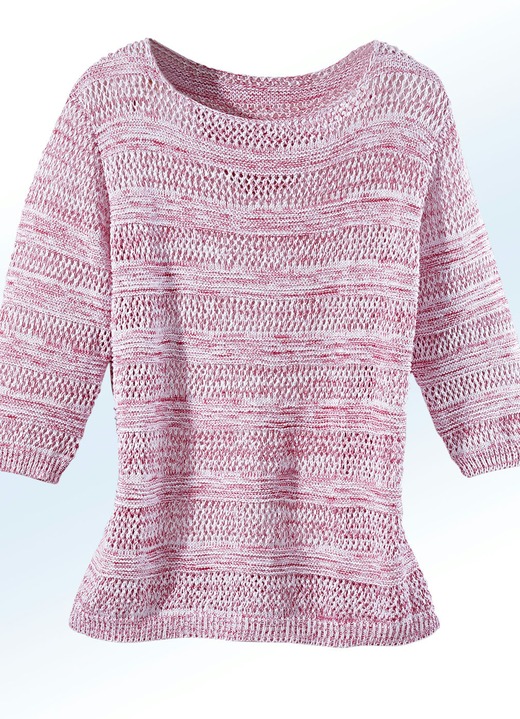 Pullover & Strickmode - Pullover mit Mustermix allover, in Größe 036 bis 050, in Farbe ECRU-AZALEE MELIERT Ansicht 1