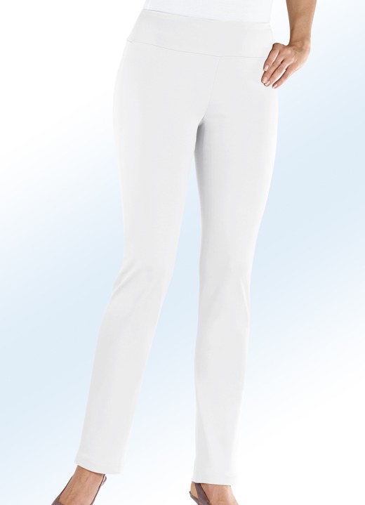 Hosen in Schlupfform - Soft-Stretch-Hose in 12 Farben Hosen in Schlupfform - Soft-Stretch-Hose in 12 Farben, in Größe 017 bis 052, in Farbe WEISS