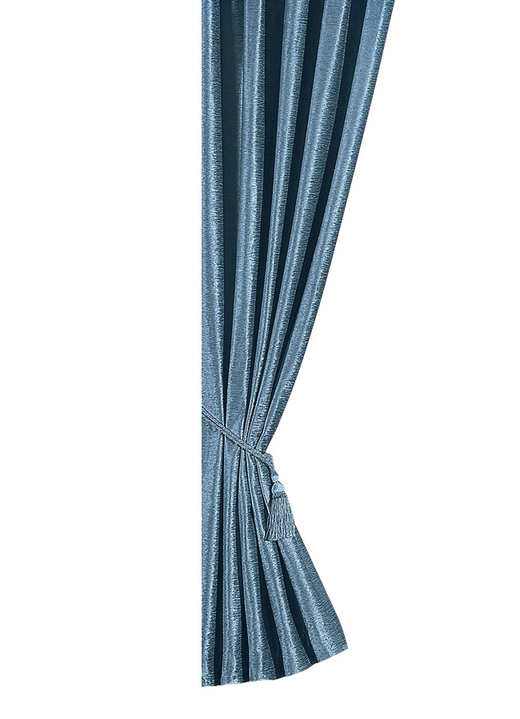 Klassisch - Übervorhang mit Universalschienenband, in Größe 364 (H150xB130 cm) bis 464 (H245xB260 cm), in Farbe BLAU Ansicht 1