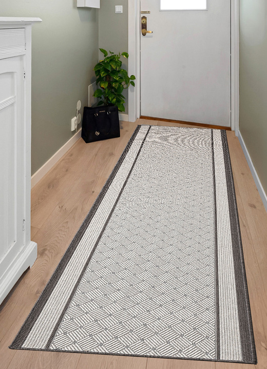 Läufer & Stufenmatten - Läufer in hochwertiger Sisal-Optik nach Wunschmaß, in Größe 102 (Läufer, 67 cm breit) bis 106 (Läufer, 100 cm breit), in Farbe ANTHRAZIT Ansicht 1