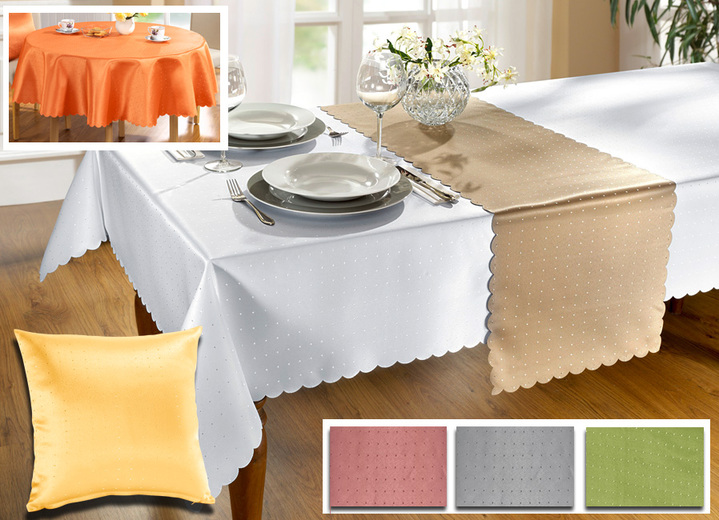 Tischdecken - Zeitlose Tisch- und Raumdekoration in Jacquard-Qualität, in Größe 150 (Läufer, 40x150 cm) bis 404 (Kissenhülle, 40x 40 cm), in Farbe ALTROSA