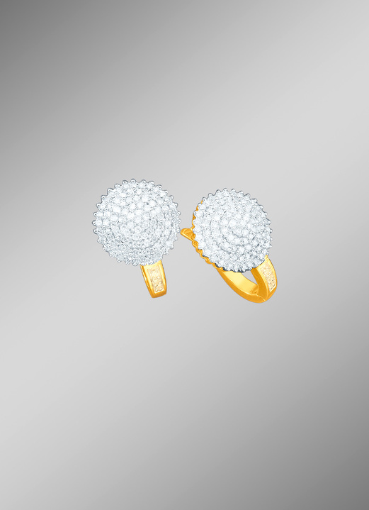 Schmuck & Uhren - Hochwertige Diamant-Ohrringe mit 188 Diamanten, in Farbe