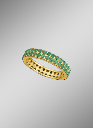 Bezaubernder Memoire-Ring mit echten Smaragden