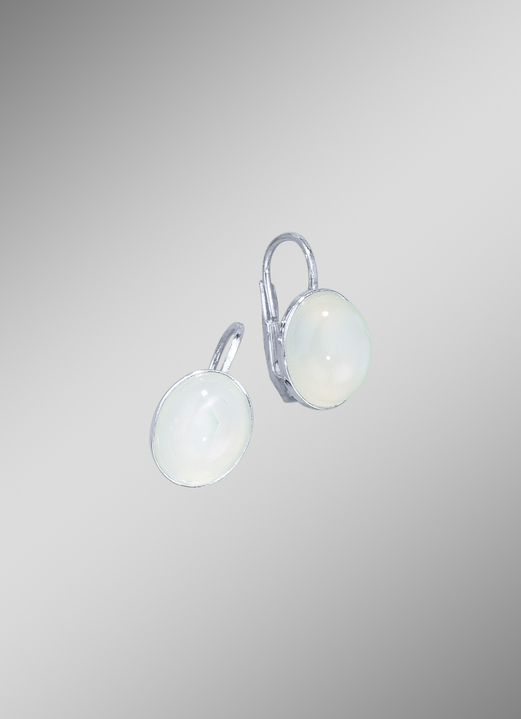 Ohrschmuck - Ohrringe mit echt Mondstein, in Farbe