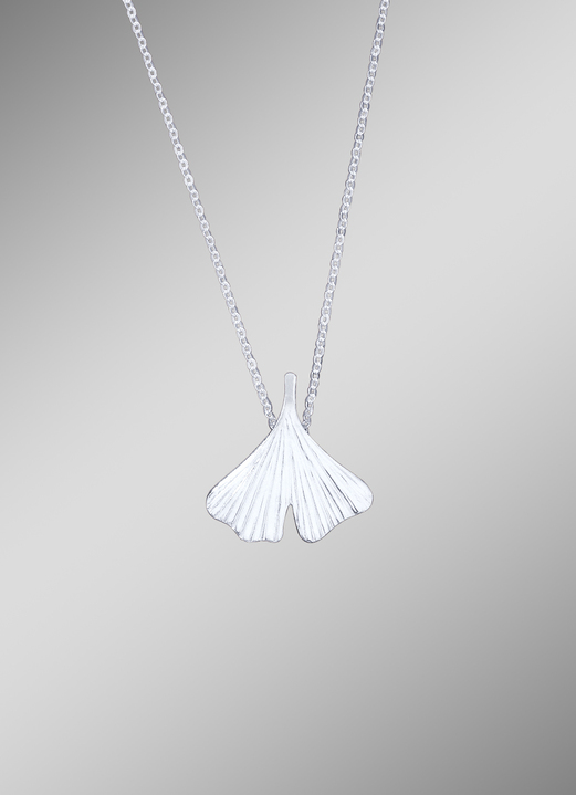 - Anhänger mit Kette «Ginkgoblatt», in Farbe