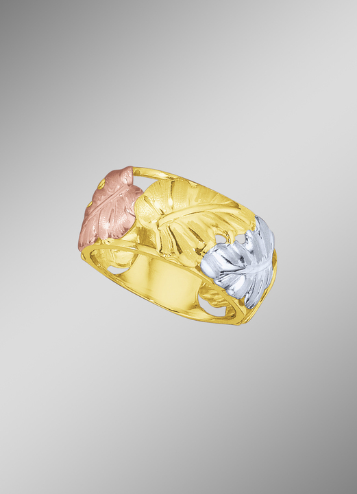 Ringe - Damenring im Blätter-Design, in Größe 160 bis 220, in Farbe  Ansicht 1