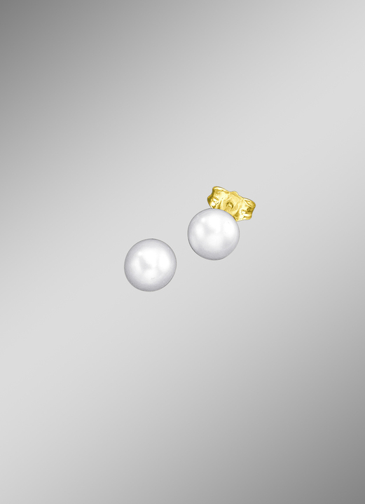 Ohrschmuck - Ohrstecker mit Süsswasser-Zuchtperle, verschiedene Grössen, in Farbe , in Ausführung Perlen Ø 6,0 mm Ansicht 1