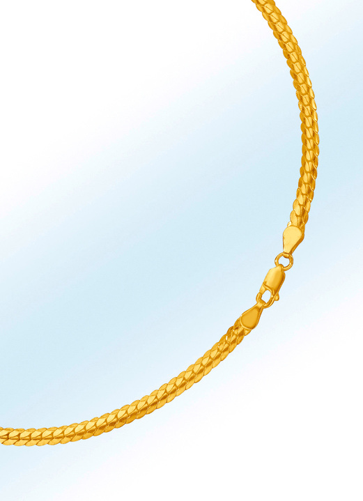 Halsketten - Panzerkette oder -armband, verschiedene Ausführungen, in Farbe , in Ausführung Armband, Länge 19 cm