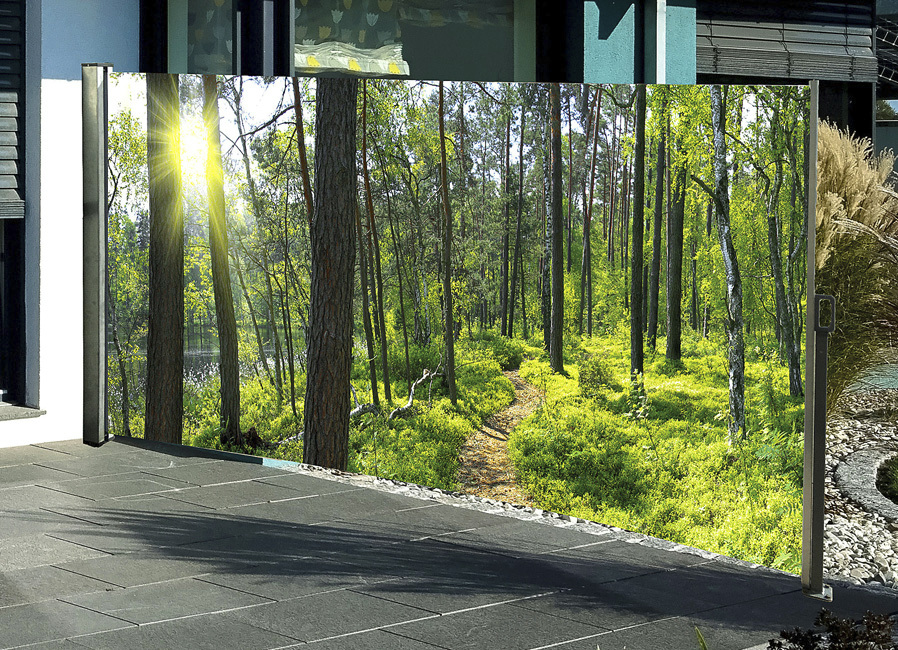 Seitenmarkise «Wald» Sichtschutz & Sonnenschutz BADER