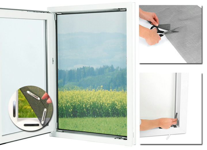 Haushalt - Fenster-Moskitonetz mit Magneten, in Farbe SCHWARZ Ansicht 1