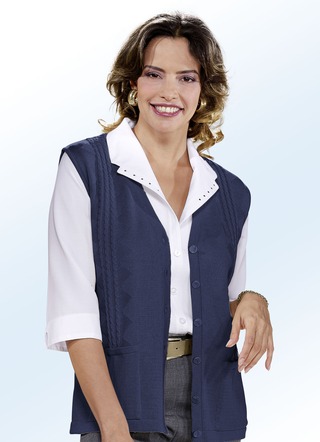 Strickgilet mit Baumwolle