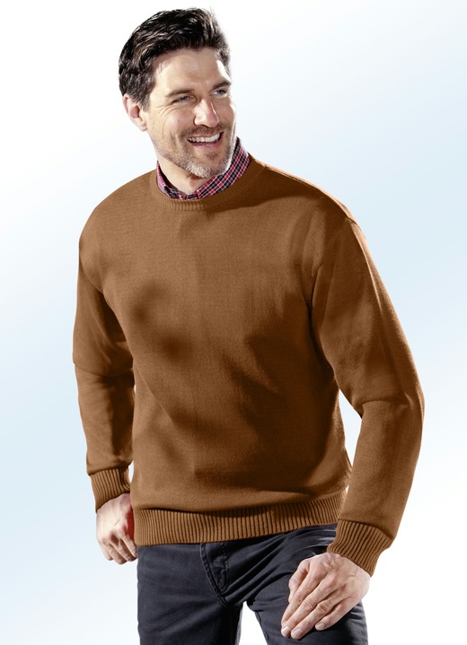 - Pullover mit rundem Halsausschnitt, in Größe 044 bis 062, in Farbe NUGAT