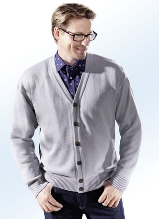 Cardigan mit durchgehender Knopfleiste