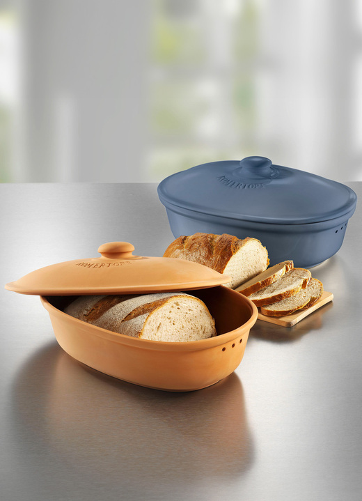 Bräter & Auflaufformen - Römertopf Brottopf aus Naturton, in Farbe TERRACOTTA, in Ausführung Brottopf groß Ansicht 1