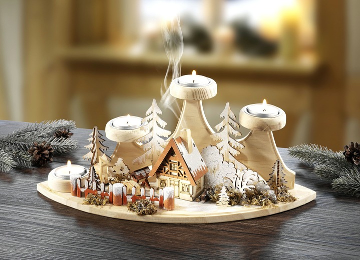 - Adventsteelichthalter, in Farbe NATUR