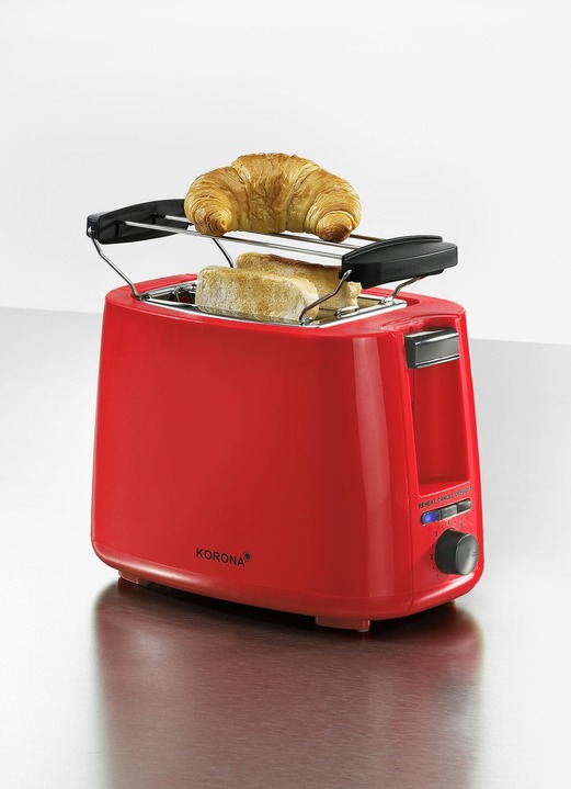 Küchengeräte-Serien - «KORONA» Frühstücksserie in verschiedenen Ausführungen, in Farbe ROT, in Ausführung Toaster Ansicht 1