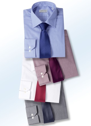 Hemd mit Kombimanschetten in 4 Farben und 3 Ärmellängen