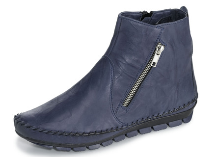 Gemini Mokassin-Stiefelette mit Zier-Reissverschluss