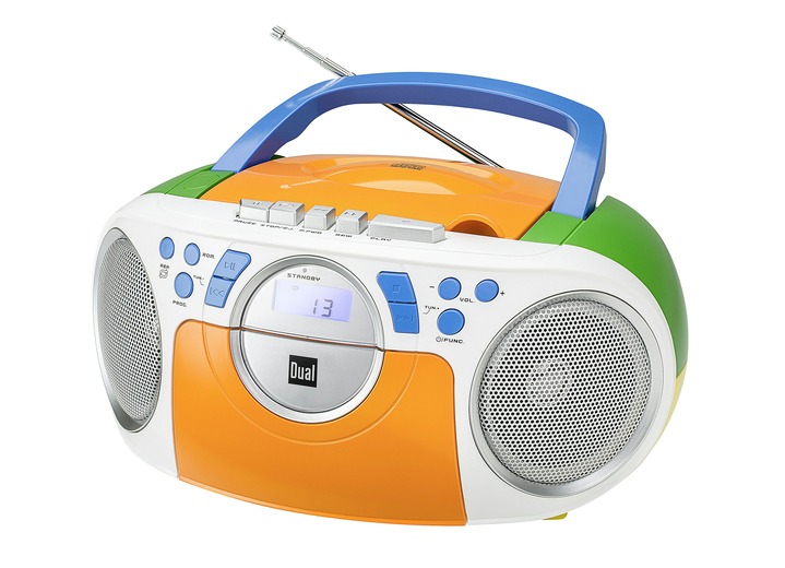 Musikanlagen - «Dual» P70 CD-/Radio-/Kassettenspieler, verschiedene Farben, in Farbe BUNT Ansicht 1