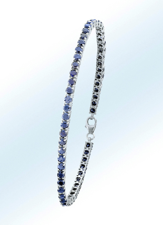 - Armband mit schwarzen Safiren, in Farbe