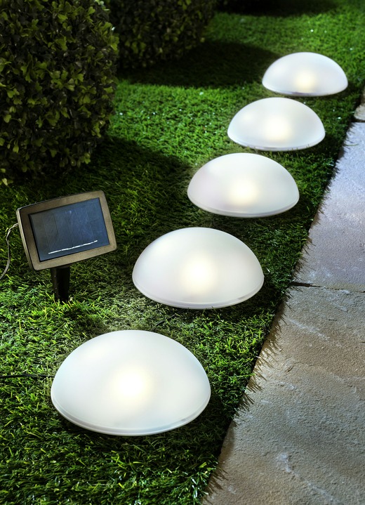 Gartenbeleuchtung - LED-Solarstecker, 5er-Set, mit Erdspiess, in Farbe WEISS Ansicht 1