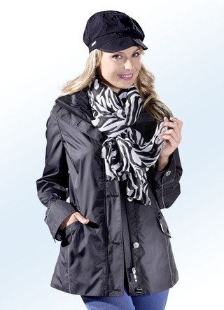 Jacke mit kontrastfarbenen Ziersteppnähten