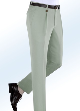 Dehnbundhose mit Bundfalten in 4 Farben