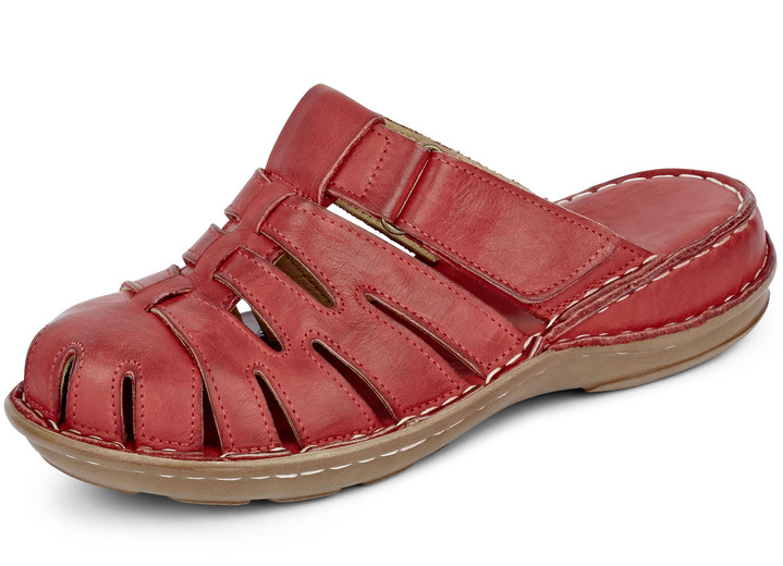 Sandaletten & Pantoletten - Gemini Clog in luftiger Gestaltung, in Größe 036 bis 042, in Farbe ROT Ansicht 1