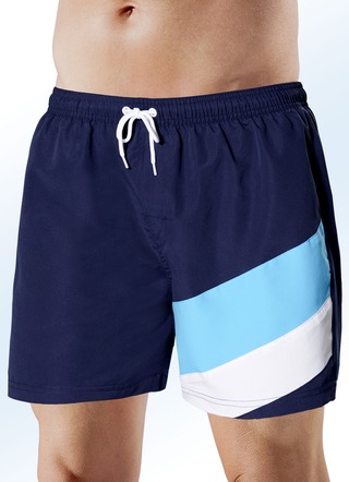 Badeshorts mit bunten Einsätzen, Microfaser