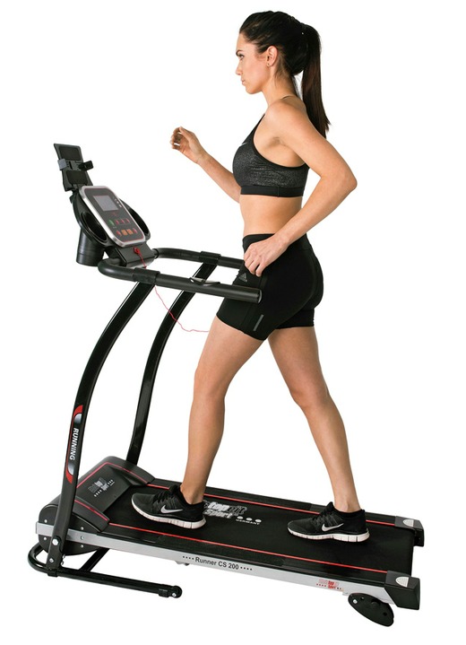 Fitness - «Christopeit» Elektrisches Laufband CS200, in Farbe SCHW/SILBER/ROT