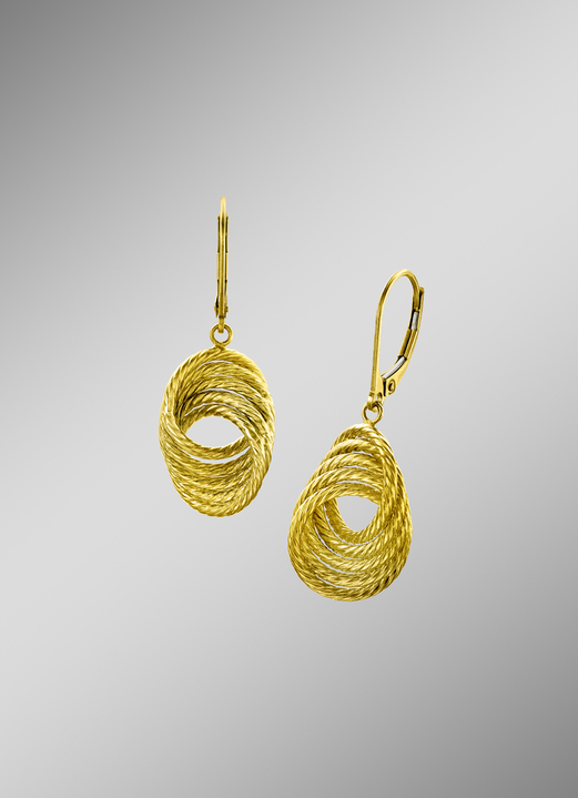 - Ohrringe mit Kordel-Design, in Farbe